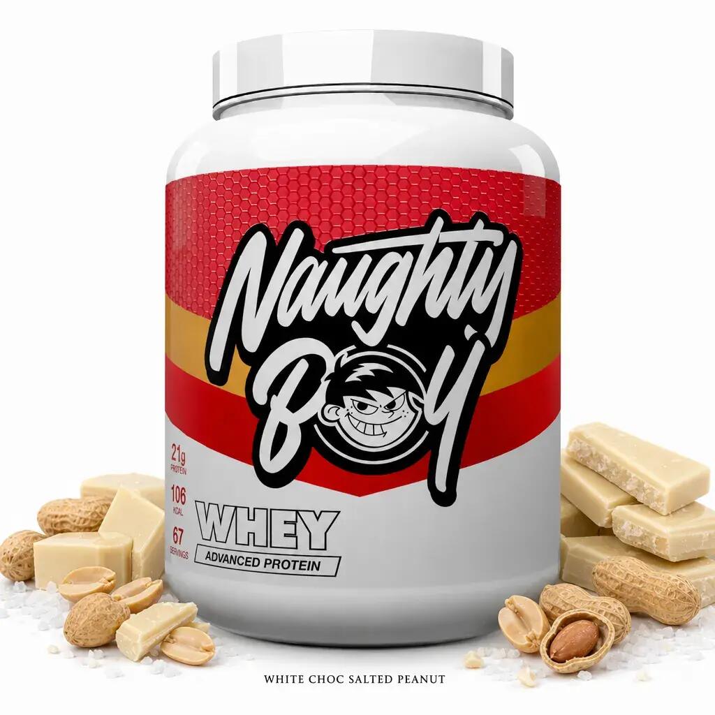 Naughty Boy Whey Protein 2010g White Choc Salted Peanut