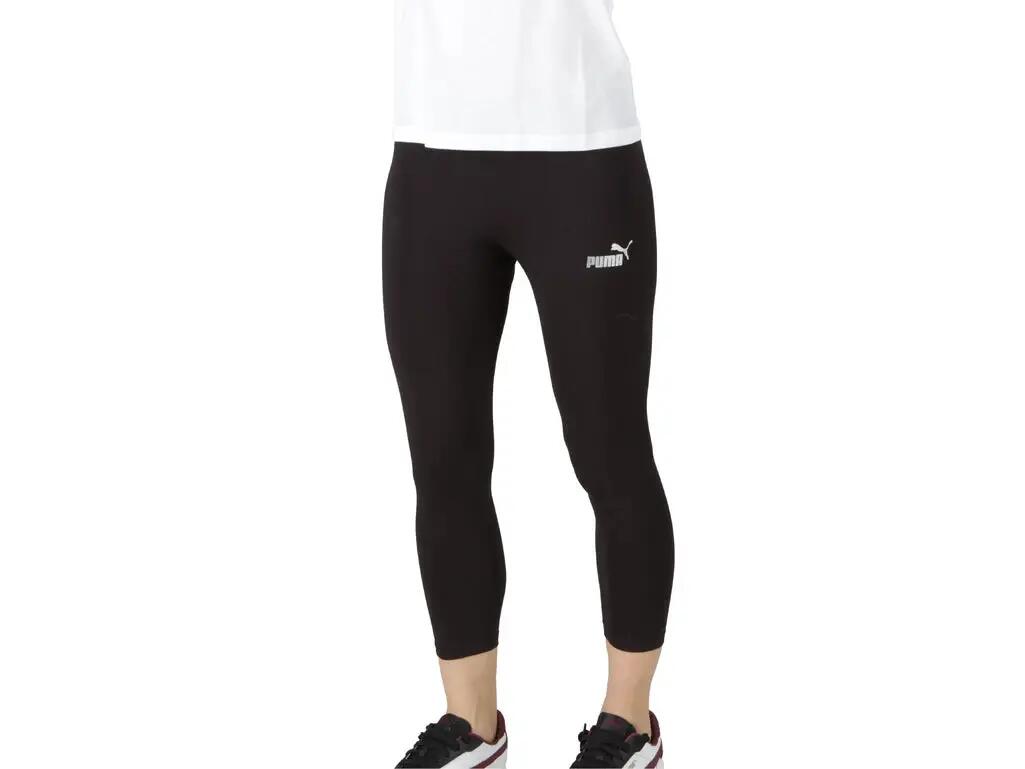 Leggings 3/4 - donna - aderente, foil testurizzato - PUMA ESS+ - nero 2/5