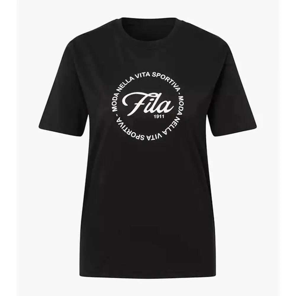 T-shirt dames - Casual/Sport - Klassieke pasvorm - Logoprint - Zwart/Mintgroen 3/5