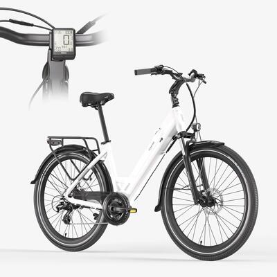 Milano elektrische stadsfiets 26" + display · 3 jr garantie · tot 100 km