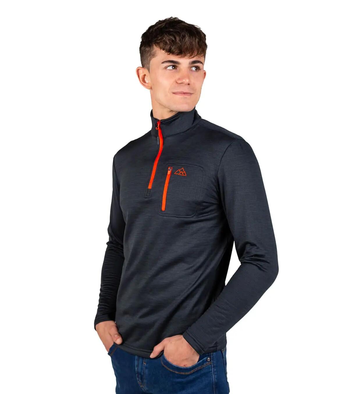 Forro Polar de Montaña y Trekking Transpirable Raptor Black Hombre Rojo 3/5