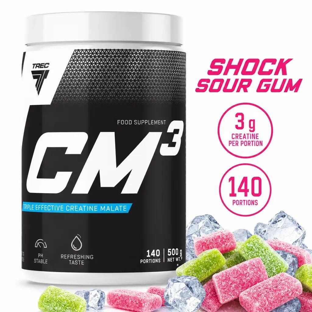 Trec Nutrition CM3 Powder 500g Shock Sour Gum