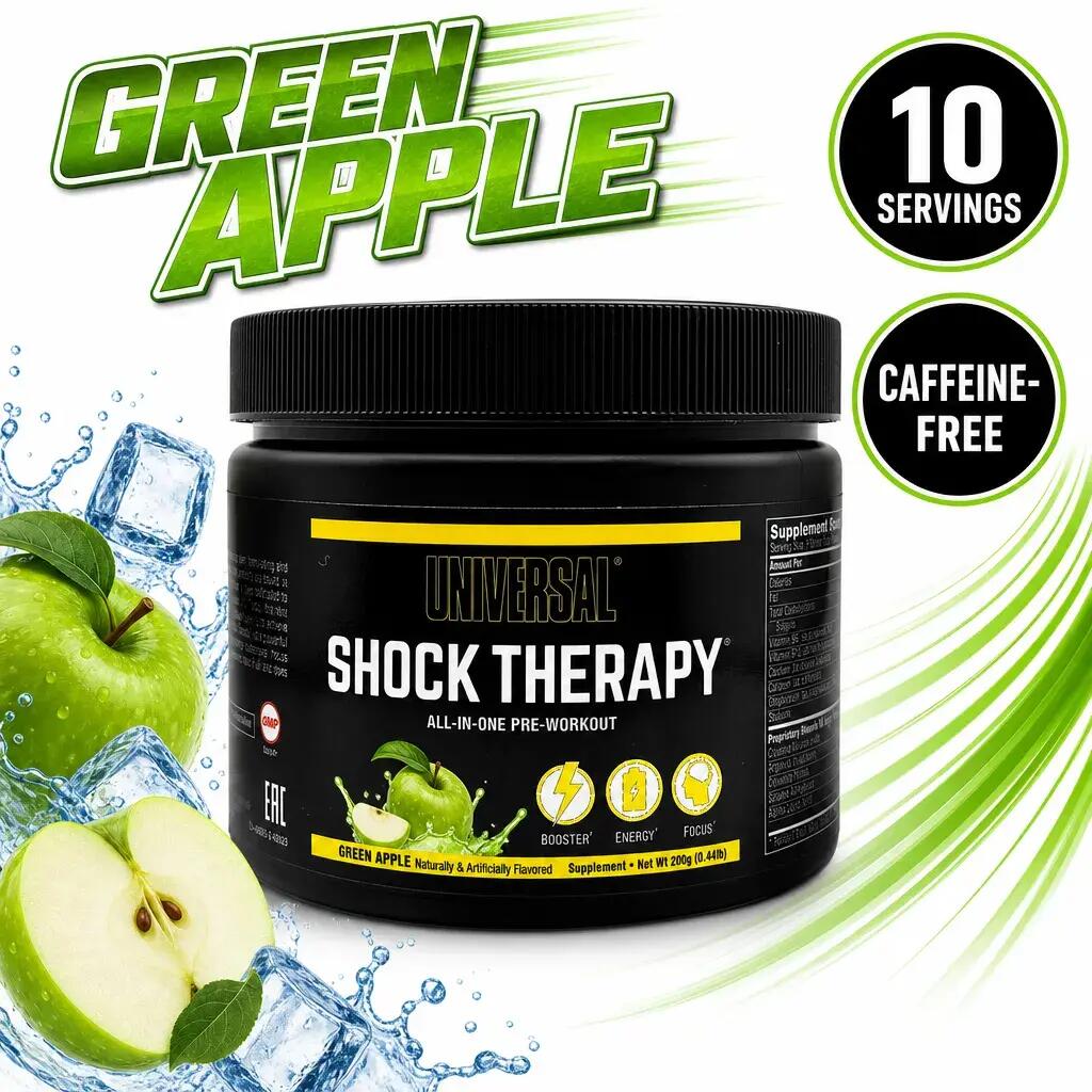 Universal Nutrition Shock Therapy 10 Servings Green Apple
