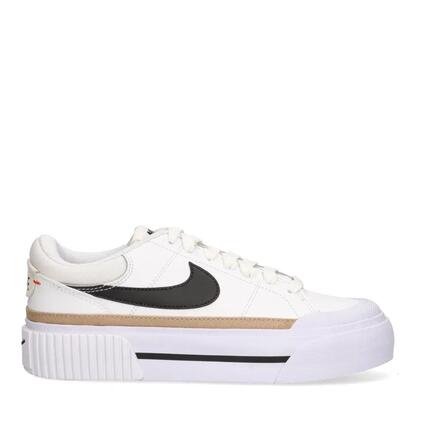 Chaussures - tennis - unisexe - plateforme cuir - blanc/noir
