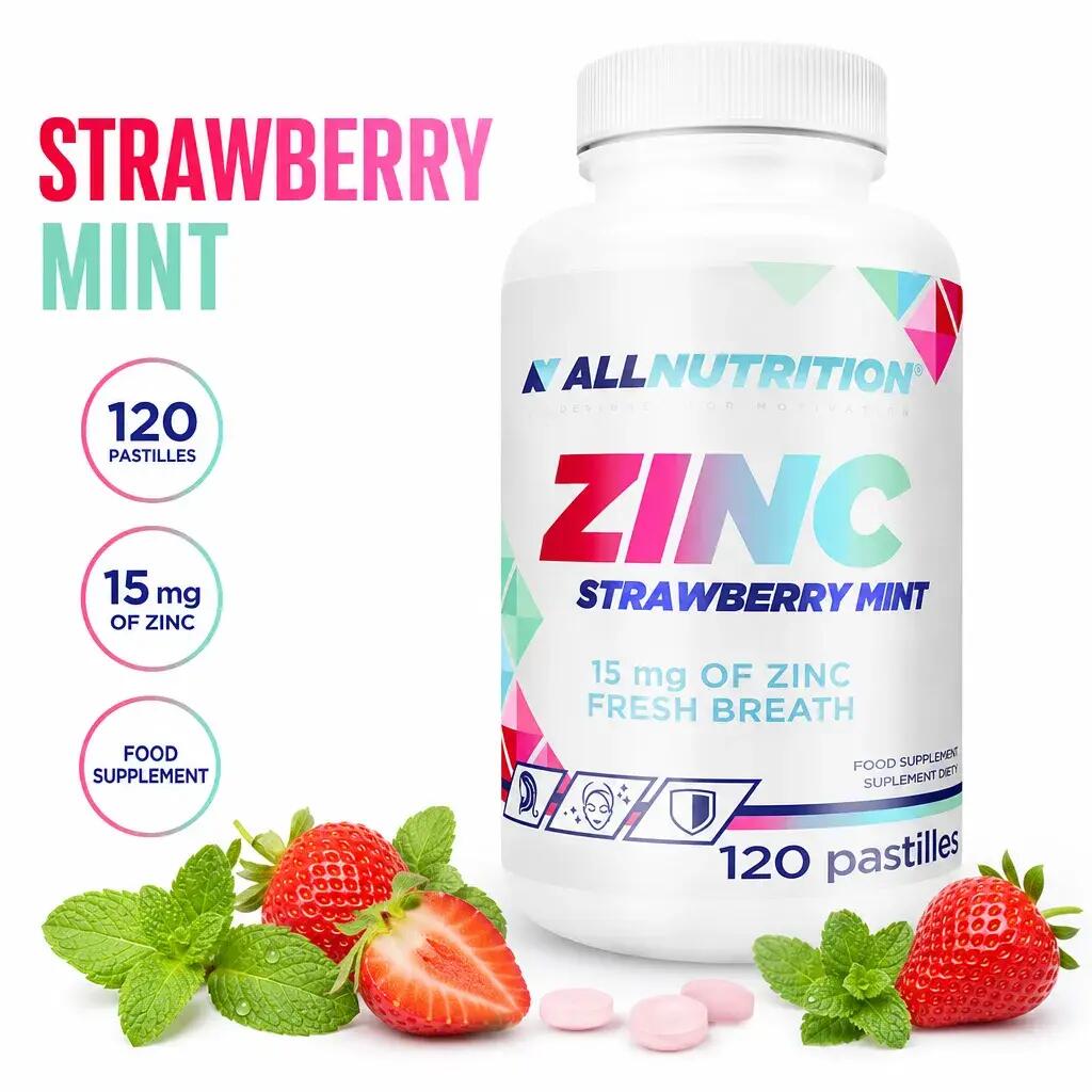Allnutrition Zinc 120 Pastilles Strawberry Mint 1/2
