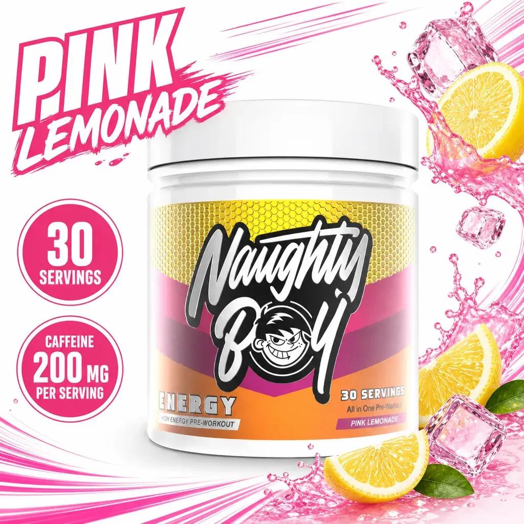 Naughty Boy Energy Pre-Workout 30 Servings Pink Lemonade