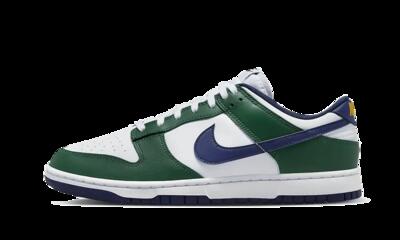 Schoenen - basketbal - unisex - dunk low - laag - fir/wit/goud