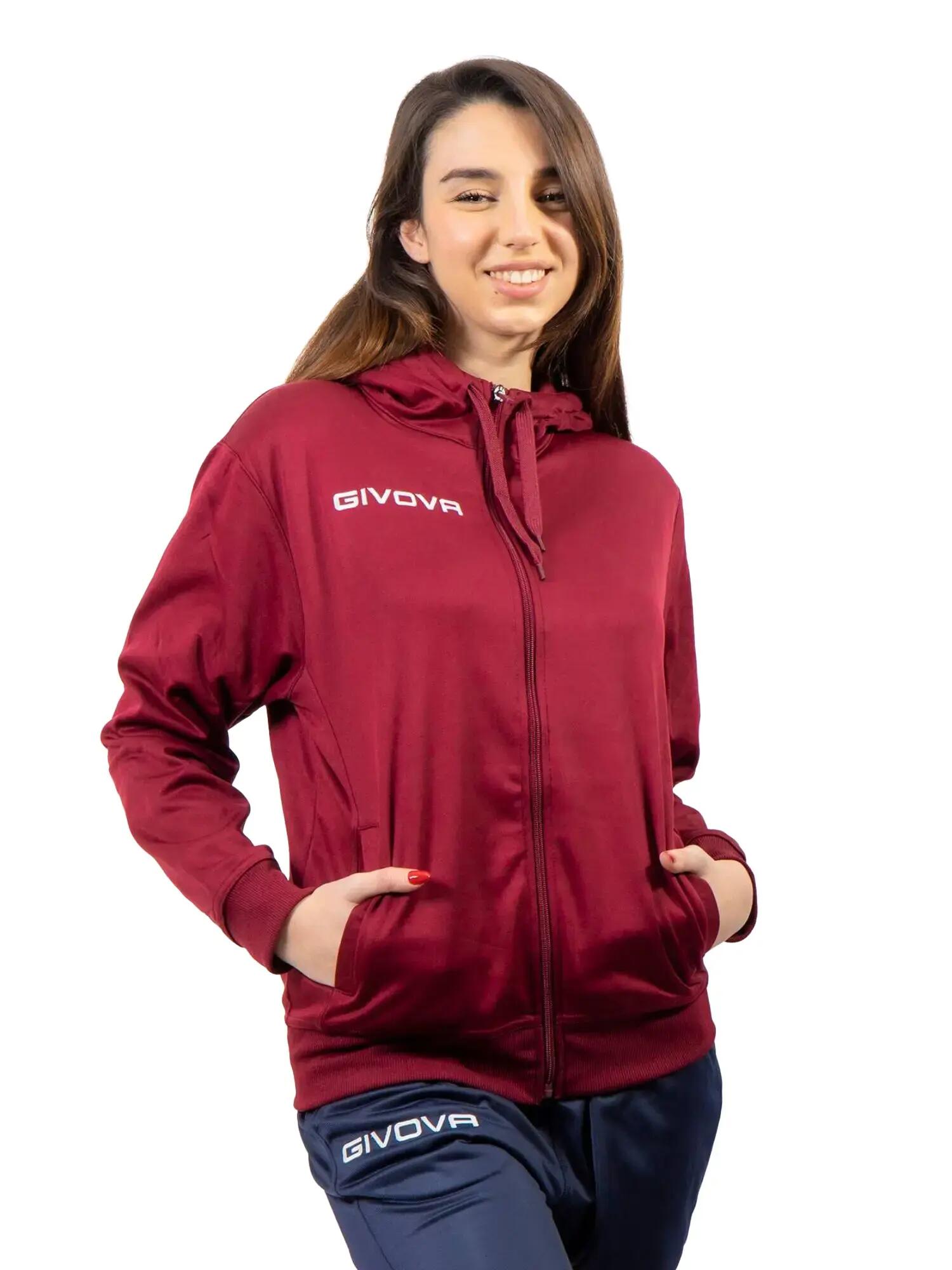 Sweatshirt desportiva Givova Polarfleece 500 Borgonha 2/6
