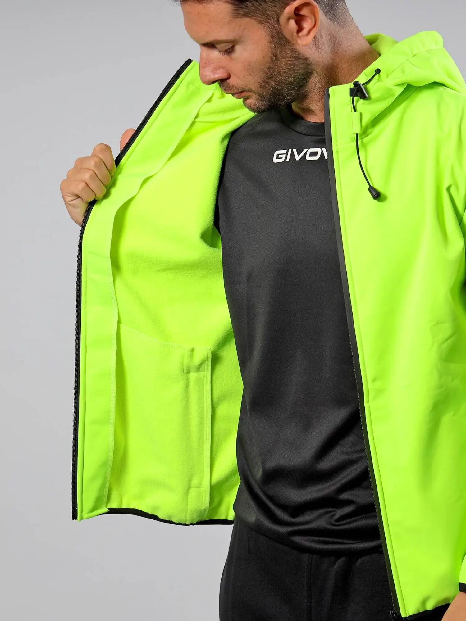 Jaqueta Softshell Fluo Amarela Unissex Givova - Impermeável e Respirável 7/7