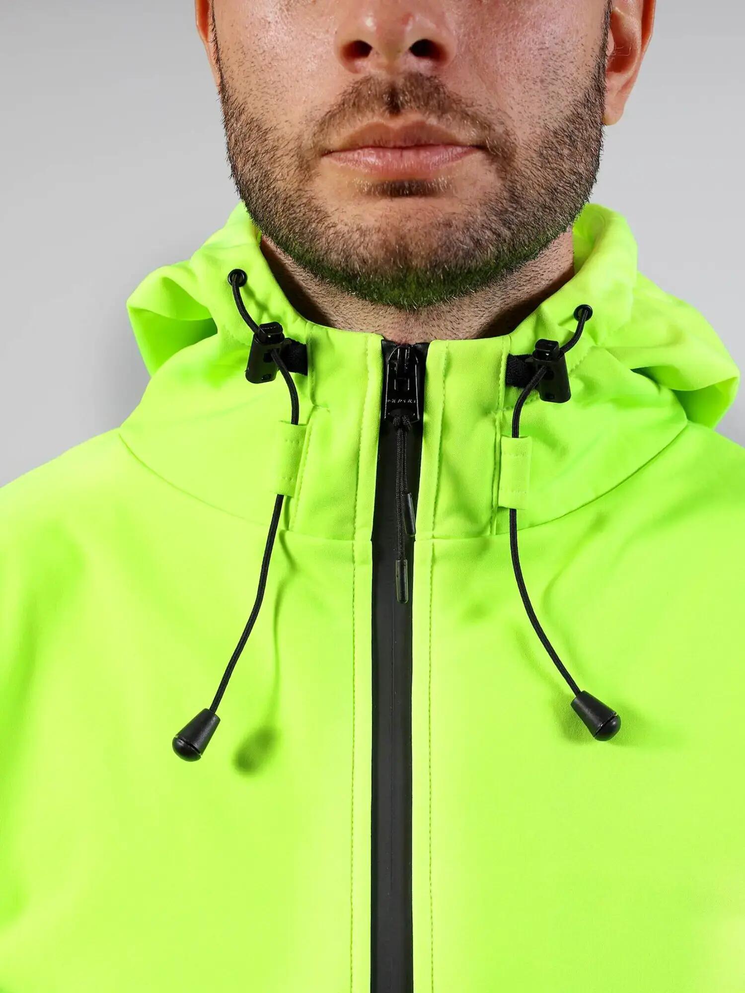 Jaqueta Softshell Fluo Amarela Unissex Givova - Impermeável e Respirável 6/7