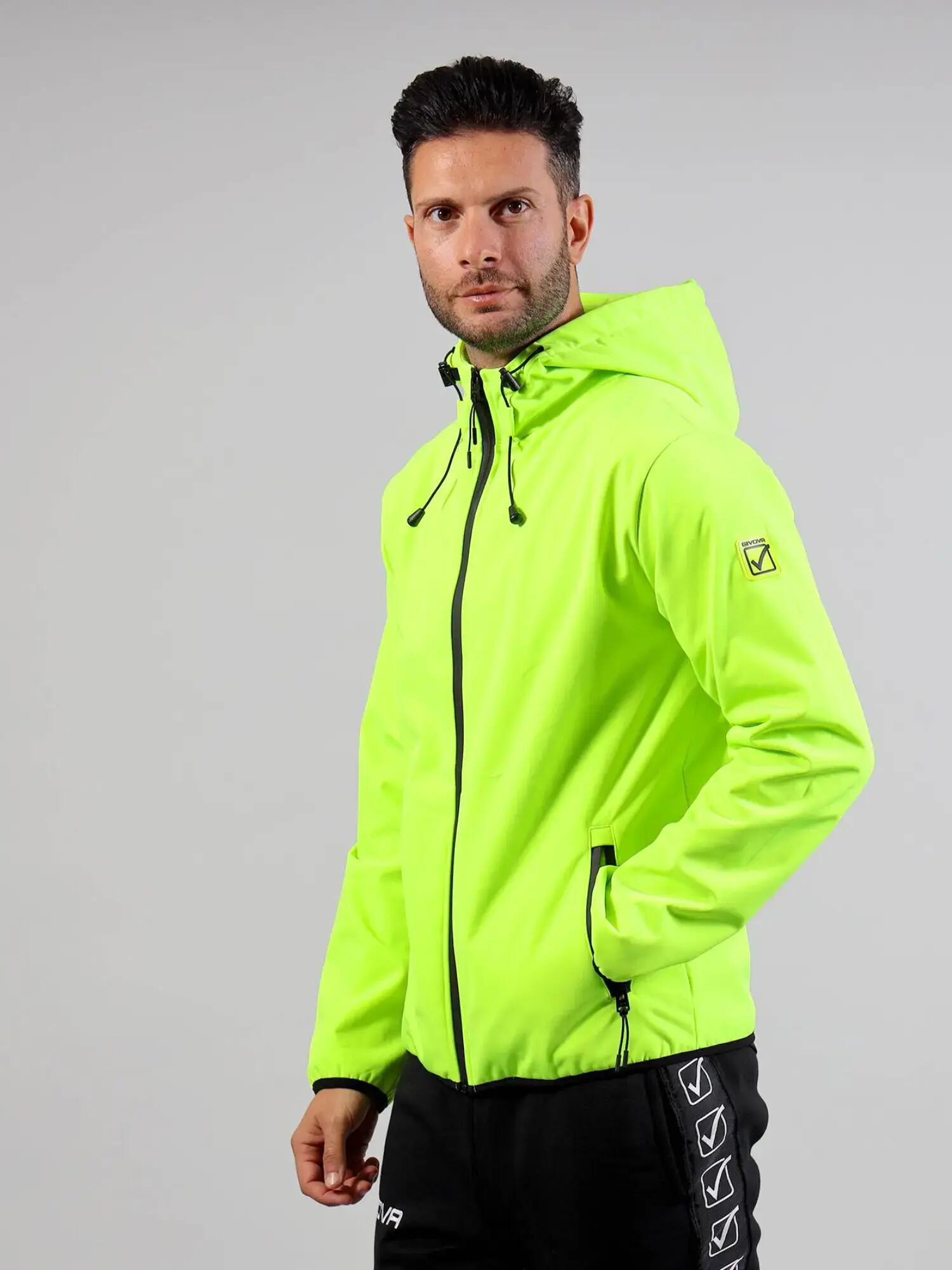 Jaqueta Softshell Fluo Amarela Unissex Givova - Impermeável e Respirável 4/7