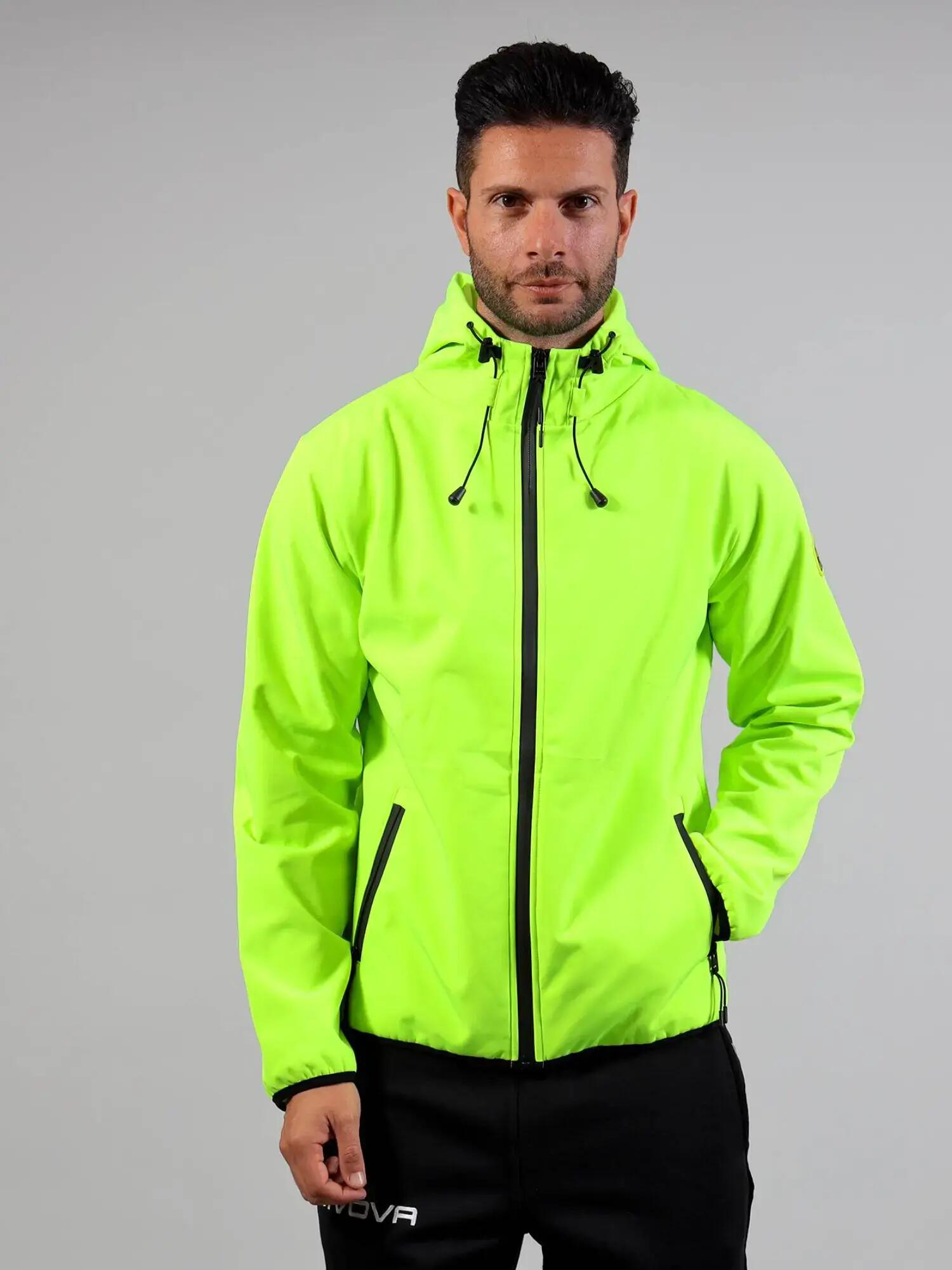 Jaqueta Softshell Fluo Amarela Unissex Givova - Impermeável e Respirável 3/7
