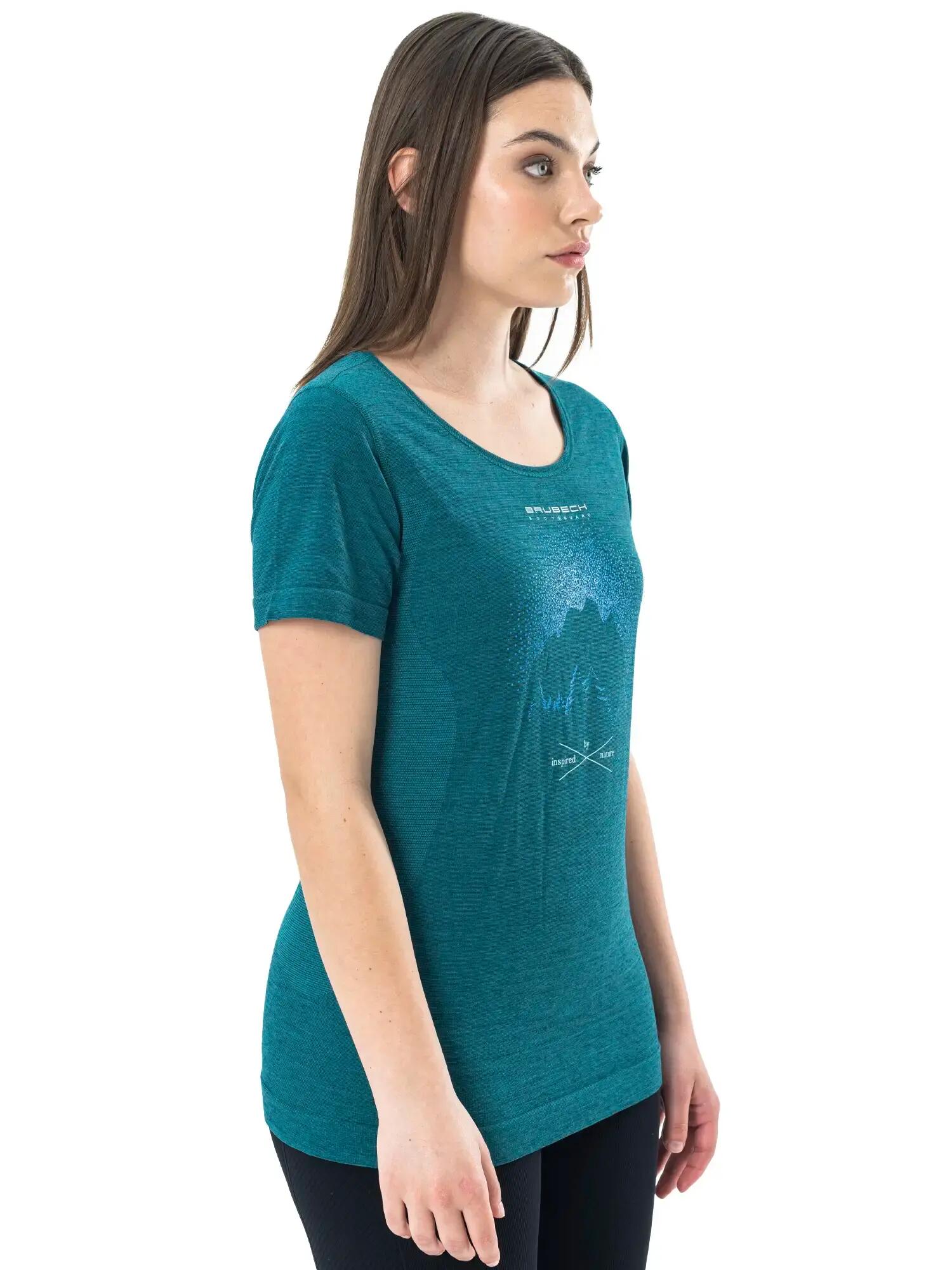 Koszulka damska z krótkim rękawem wełniana Brubeck OUTDOOR WOOL PRO 5/7