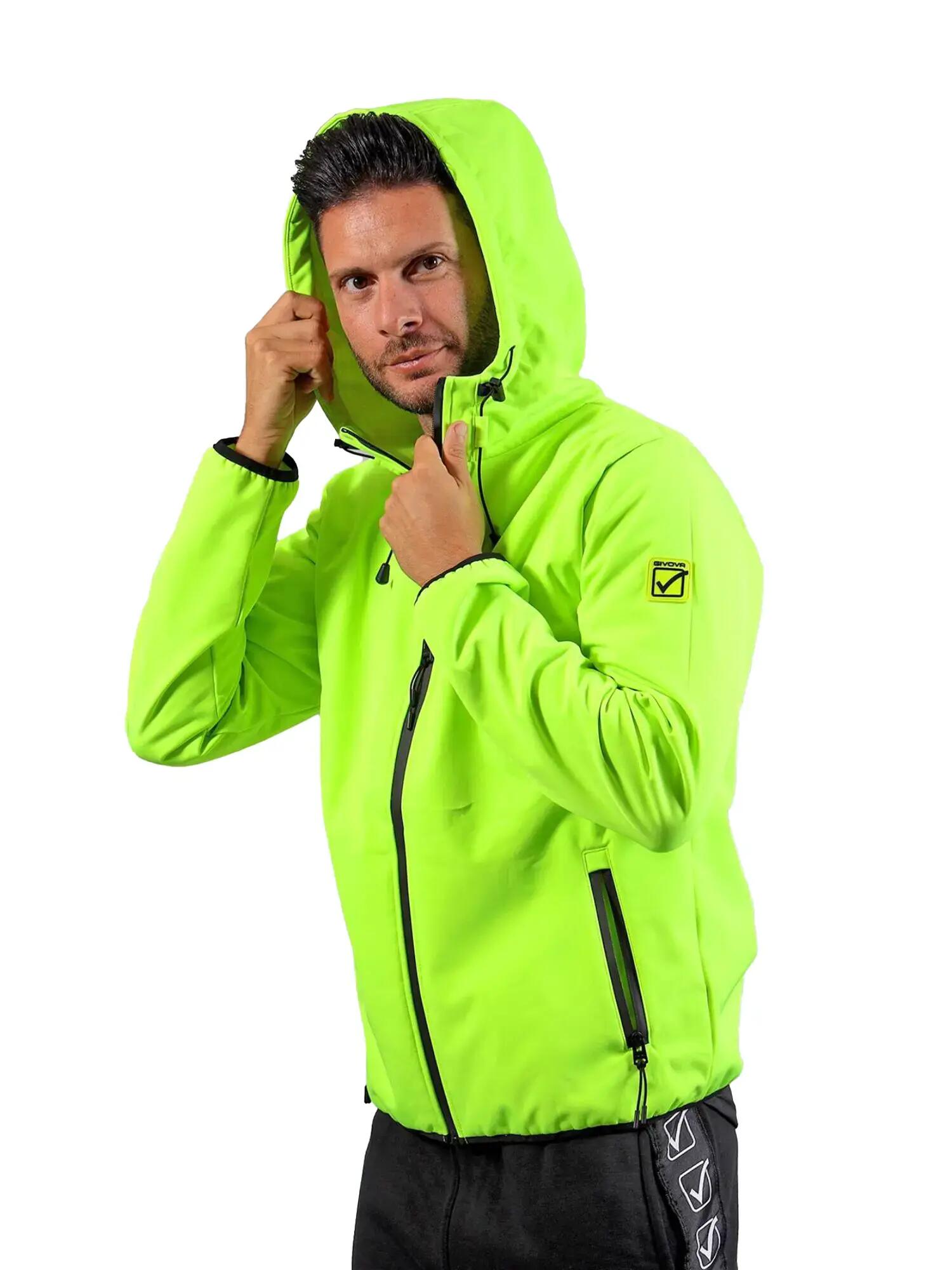 Giubbini uomo givova giallo fluo/nero 2/7