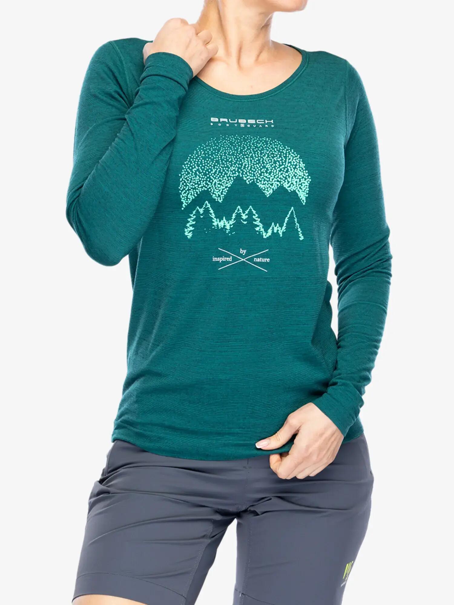 Koszulka damska z długim rękawem wełniana Brubeck OUTDOOR WOOL PRO 5/7