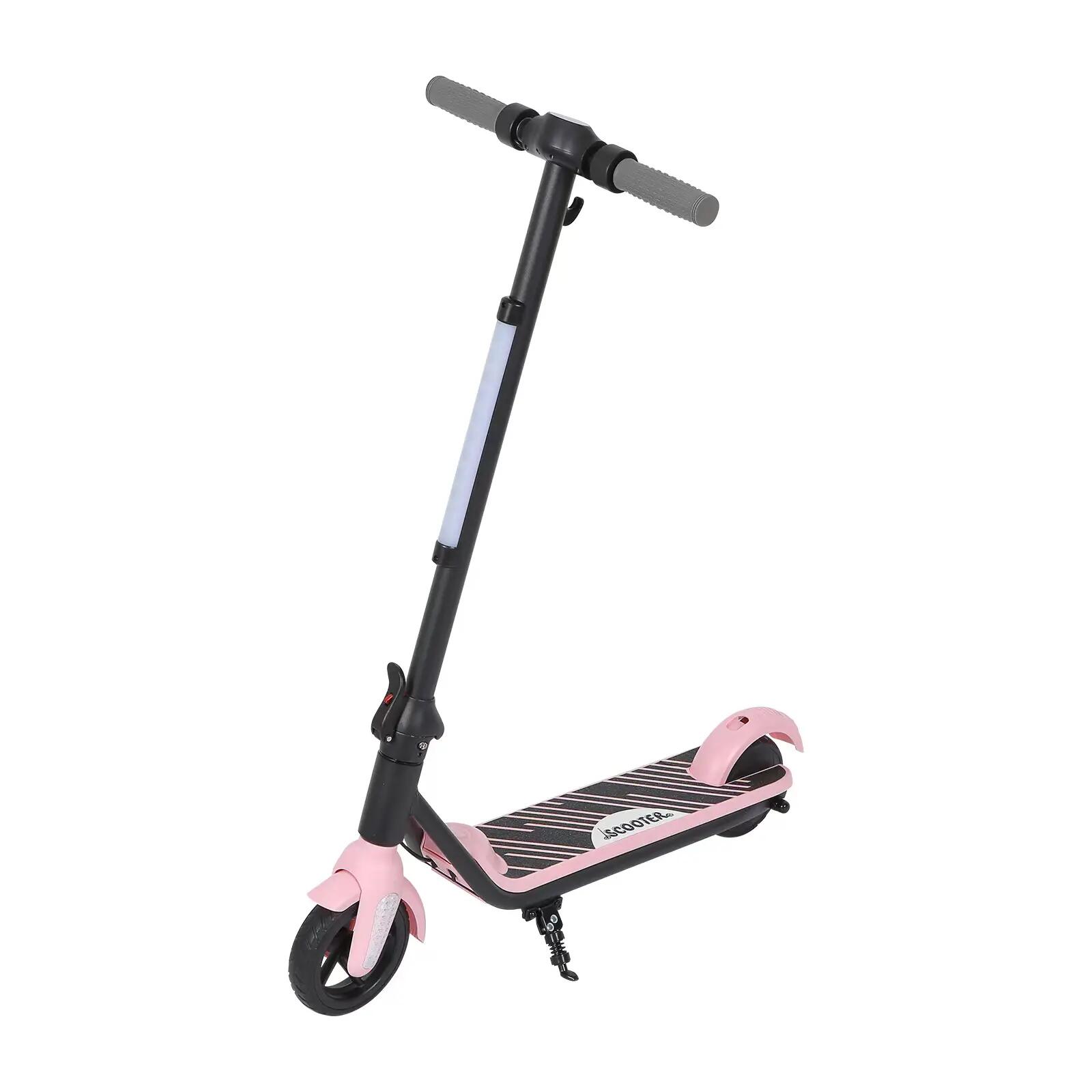 Trotinete elétrica infantil F602, com visor LED, design dobrável e leve