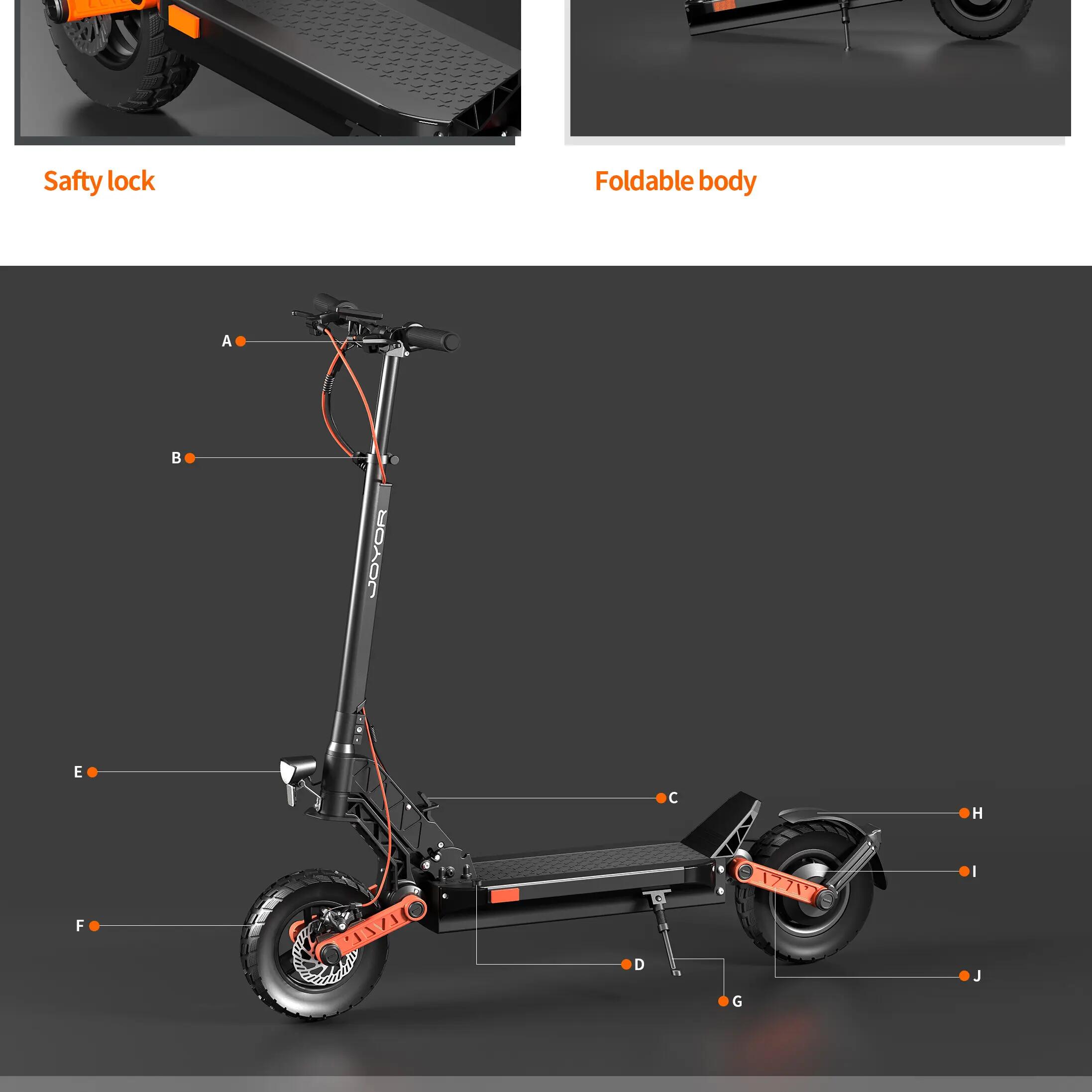 JOYOR S5 ABE elektromos roller, 500 W-os szénkefe nélküli motorral, kb. 55 km 11/13