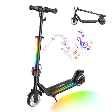 Trottinette électrique iScooter iK3Max pour enfants, haut-parleur Bluetooth, LED