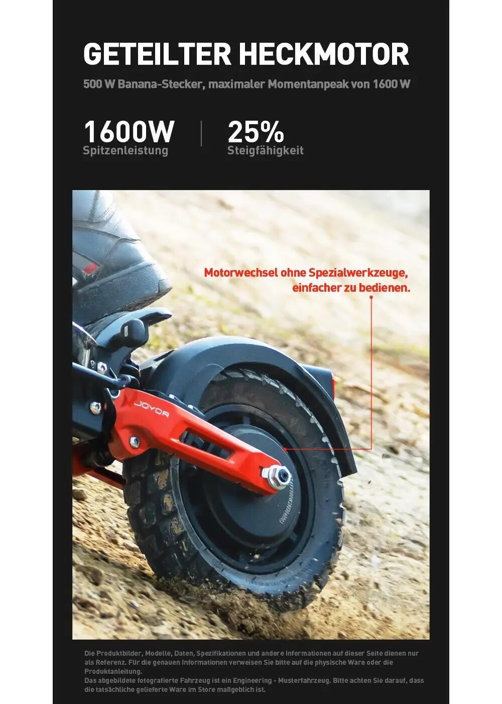 JOYOR T6E elektromos roller, 600 W-os szénkefe nélküli motorral, kb. 70 km 7/15