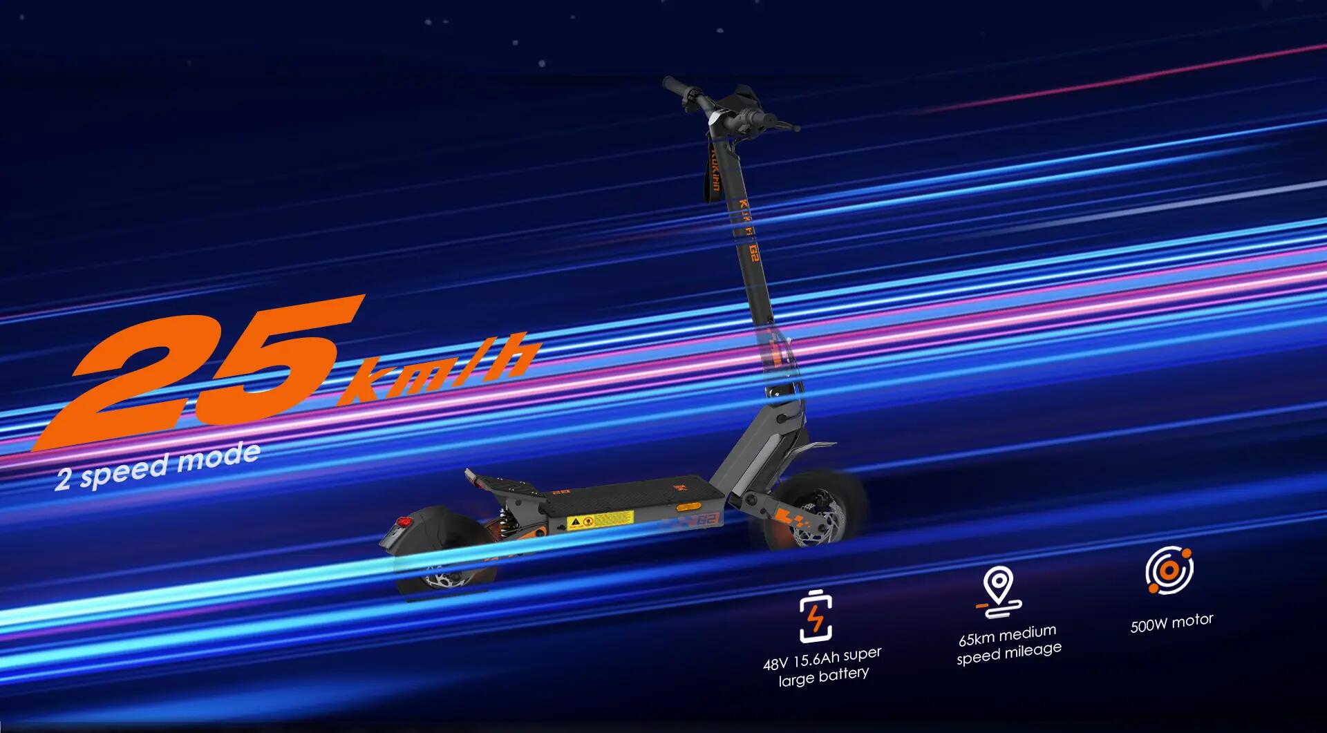 Trottinette électrique KuKirin G2 VMP - Pliable - Certifiée DGT VMP (Espagne) 11/15