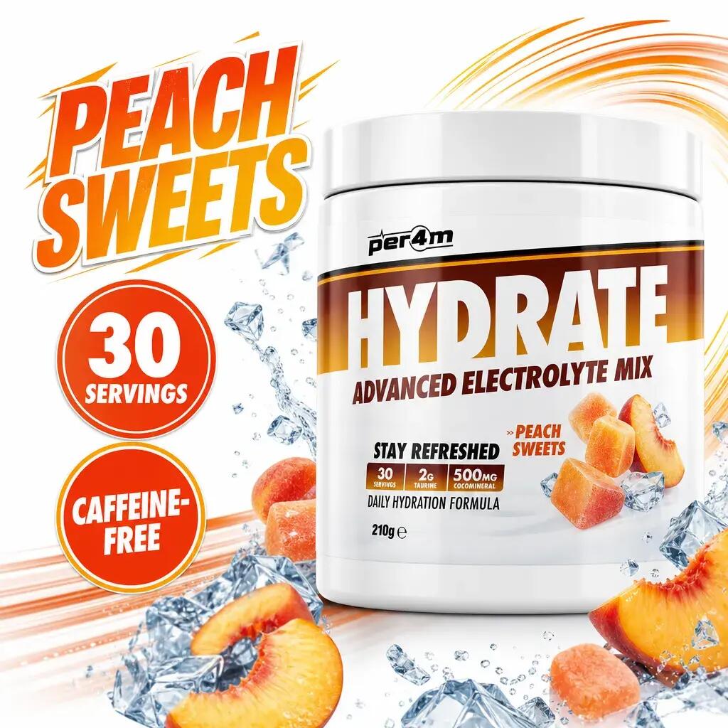 Per4m Hydrate Advanced Electrolyte Mix 30 Servings Peach Sweets