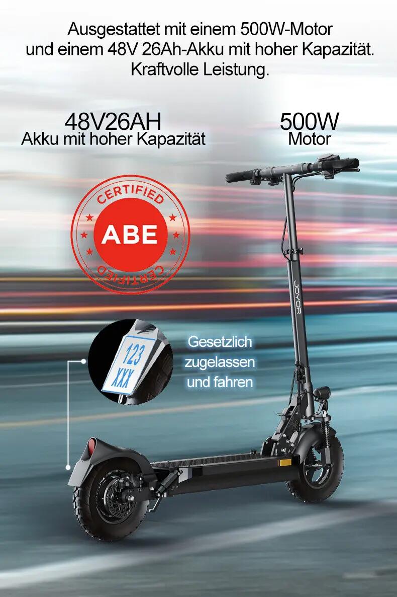 E-Scooter JOYOR Y8-S ABE 500W 20 km/h 6/9