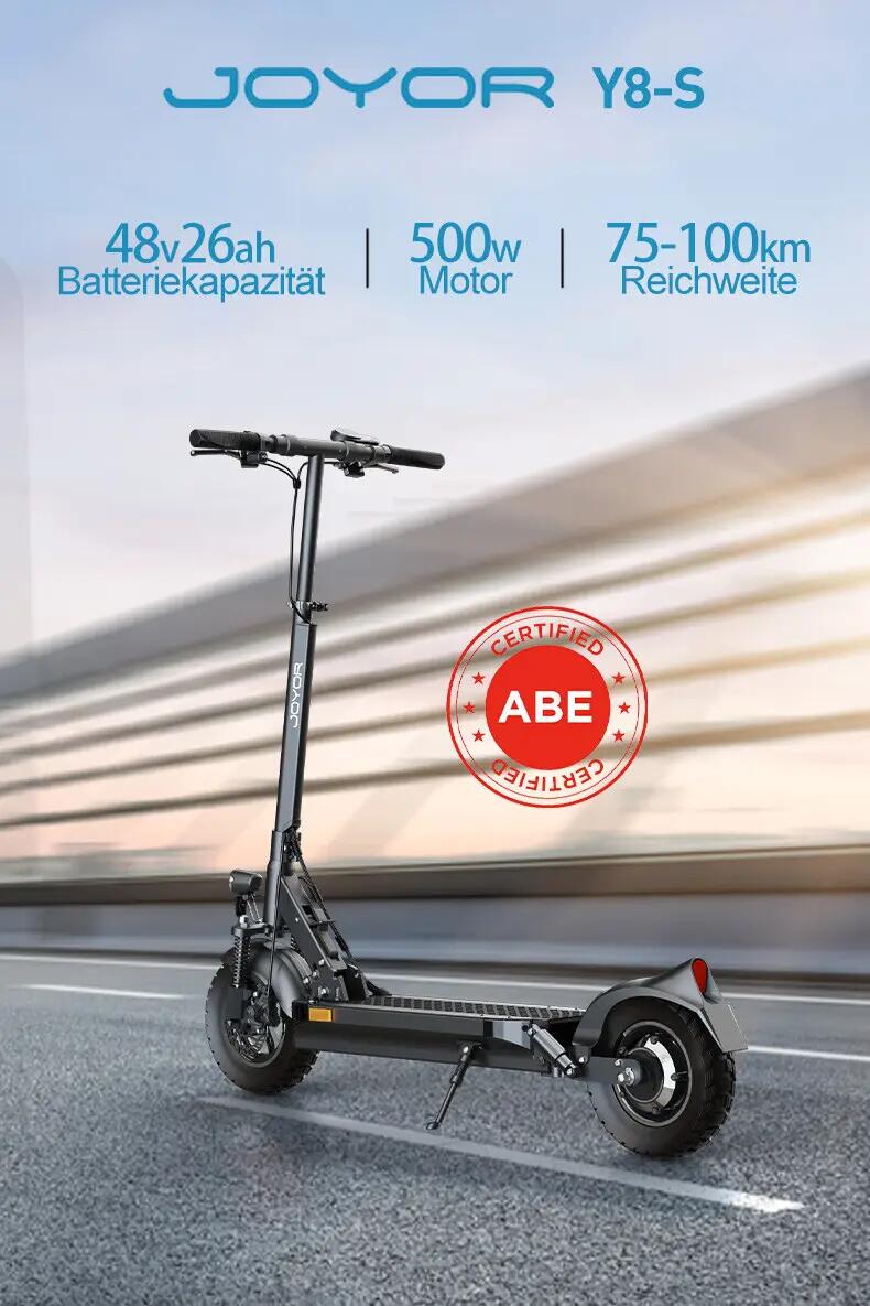 JOYOR Y8-S ABE elektromos roller, 500 W-os szénkefe nélküli motorral, kb. 70 km 7/15