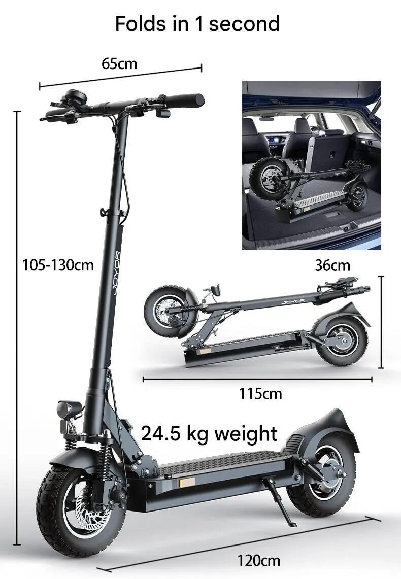 JOYOR Y8-S ABE elektromos roller, 500 W-os szénkefe nélküli motorral, kb. 70 km 14/15
