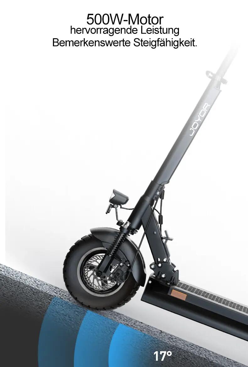 JOYOR Y8-S ABE elektromos roller, 500 W-os szénkefe nélküli motorral, kb. 70 km 10/15