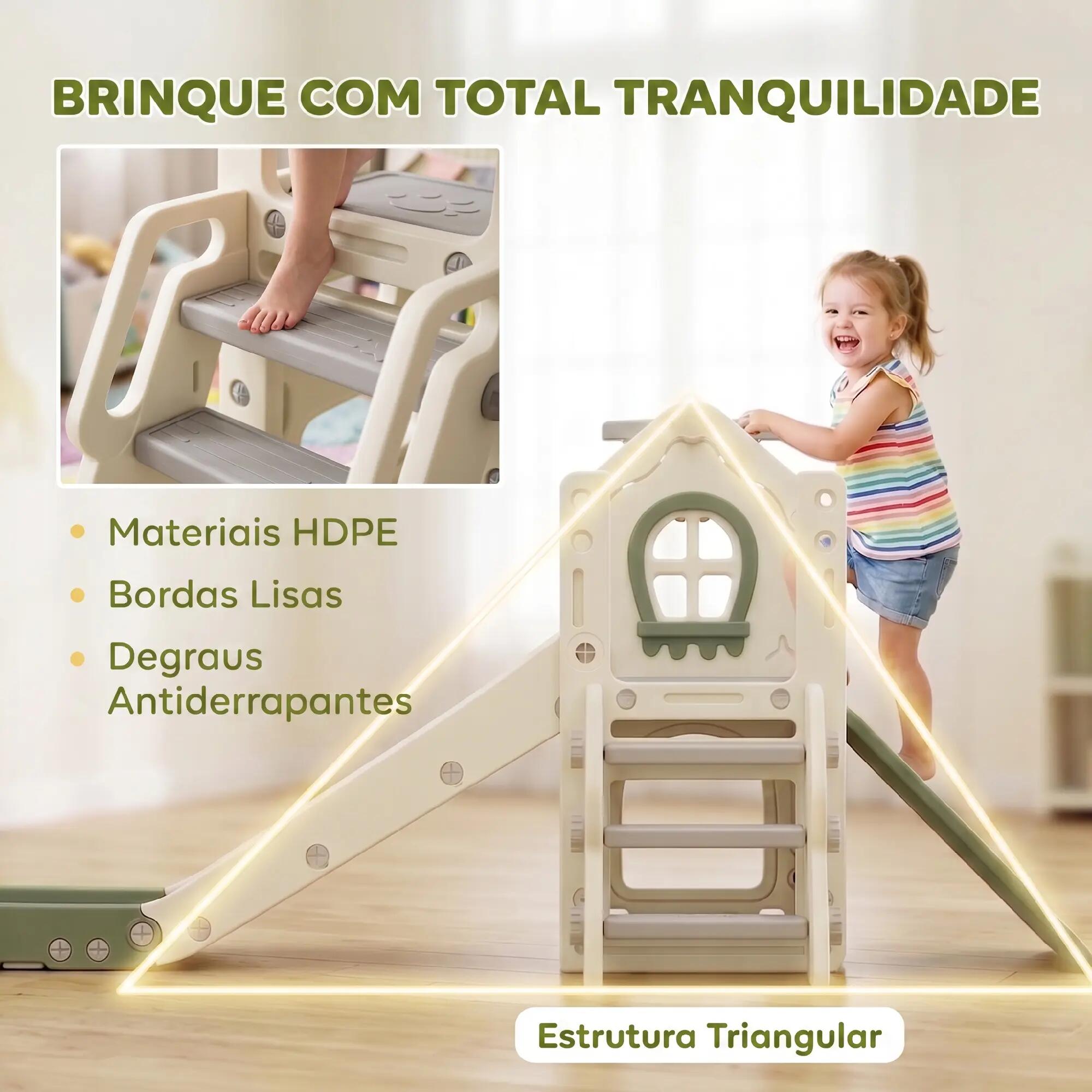 Escorrega infantil 191x100x84 cm creme AIYAPLAY 9/10