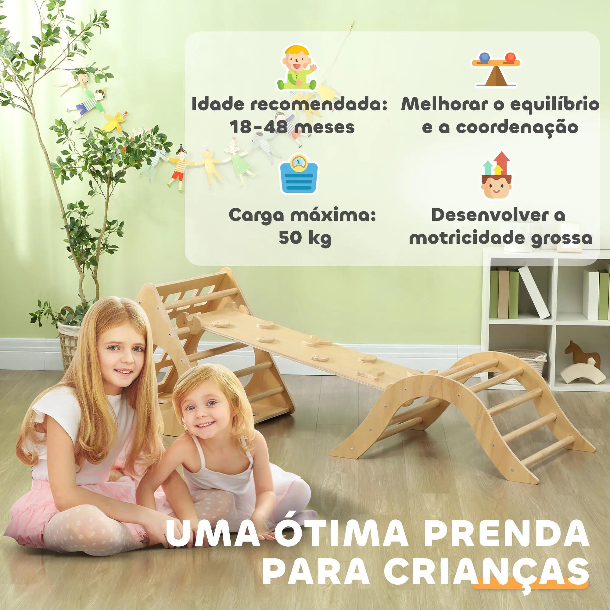 Jogo de aprendizagem 175x59,5x60 cm cor de madeira natural AIYAPLAY 9/10