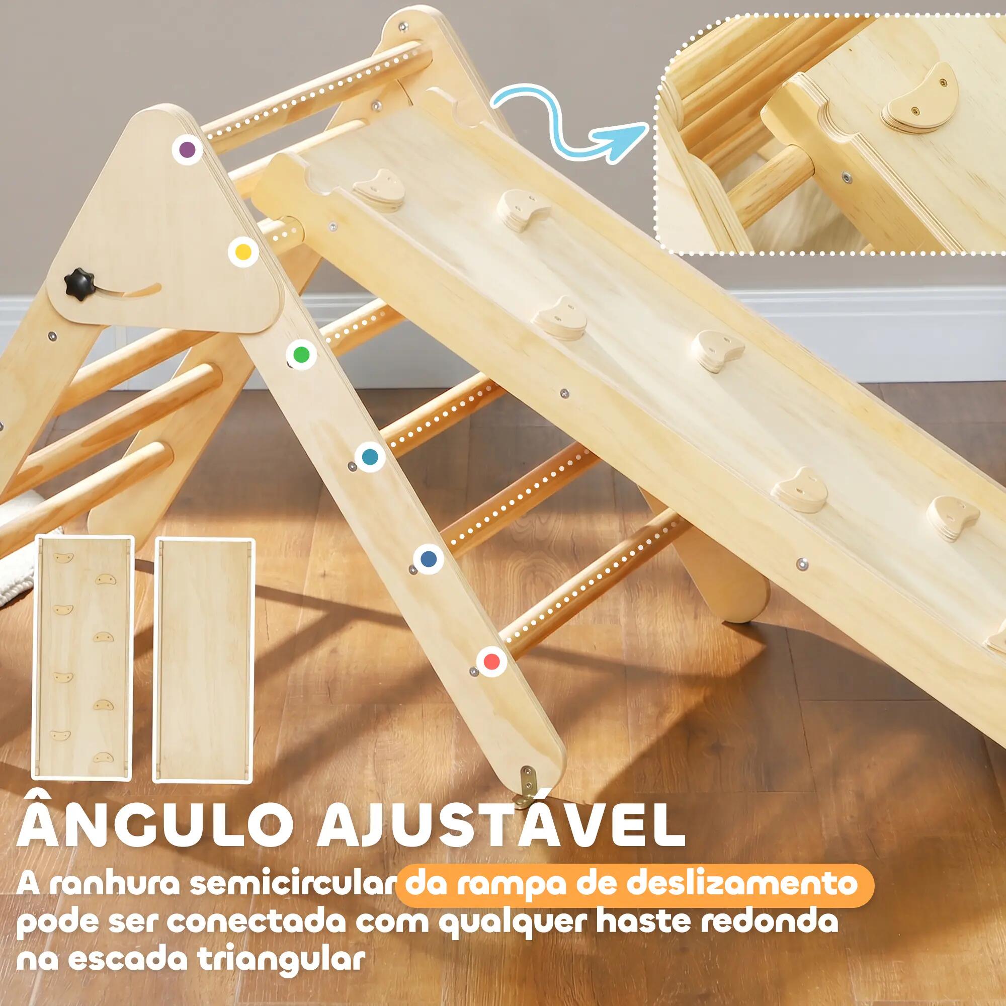 Jogo de aprendizagem 147x64,5x63 cm cor de madeira natural AIYAPLAY 9/11