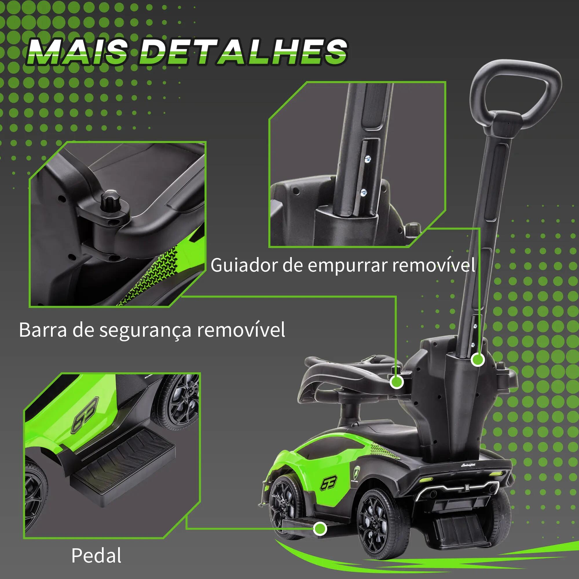correpasillos para Niños AIYAPLAY 86.5x40x89.5 cm Verde y Negro 9/10