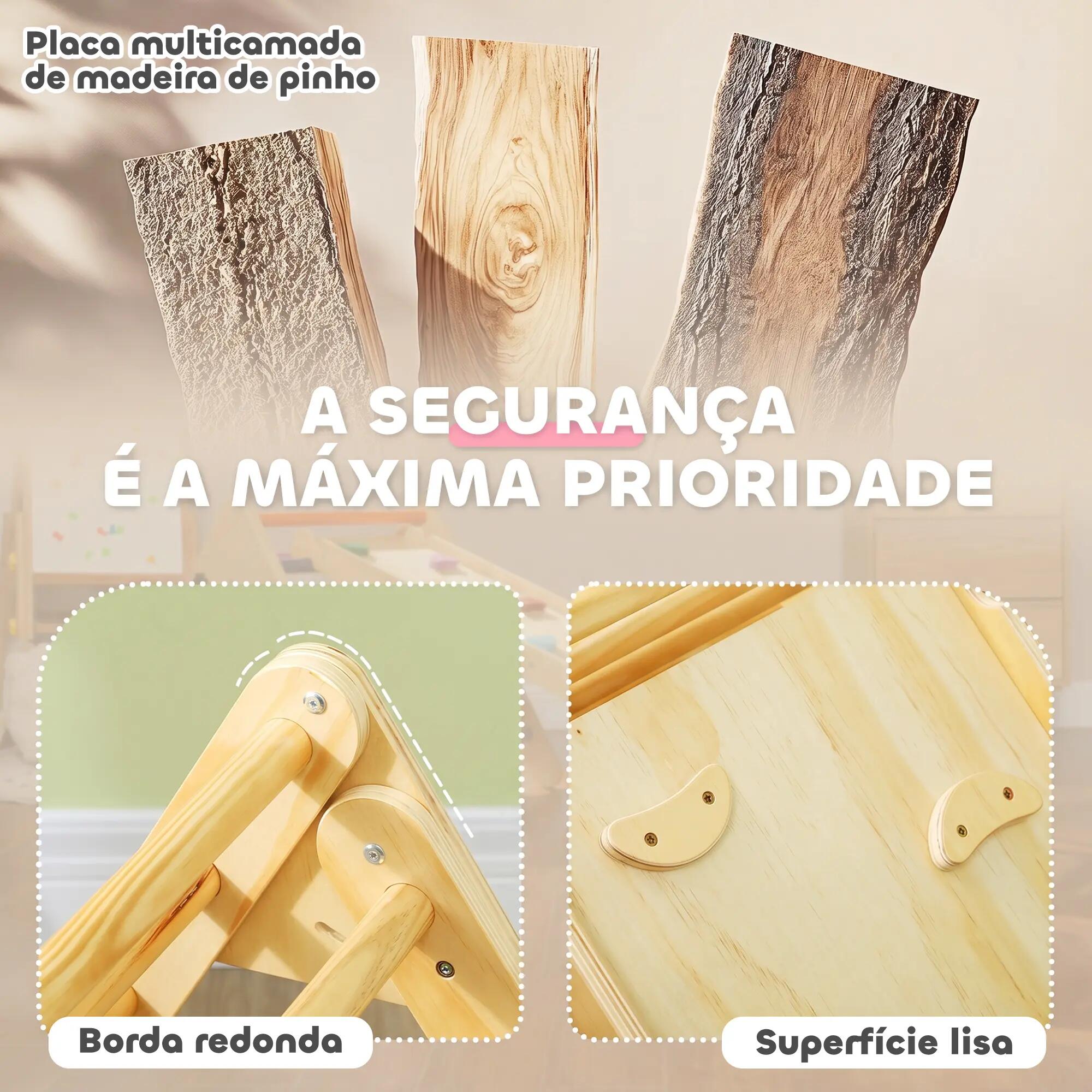 Jogo de aprendizagem 147x64,5x63 cm cor de madeira natural AIYAPLAY 8/11