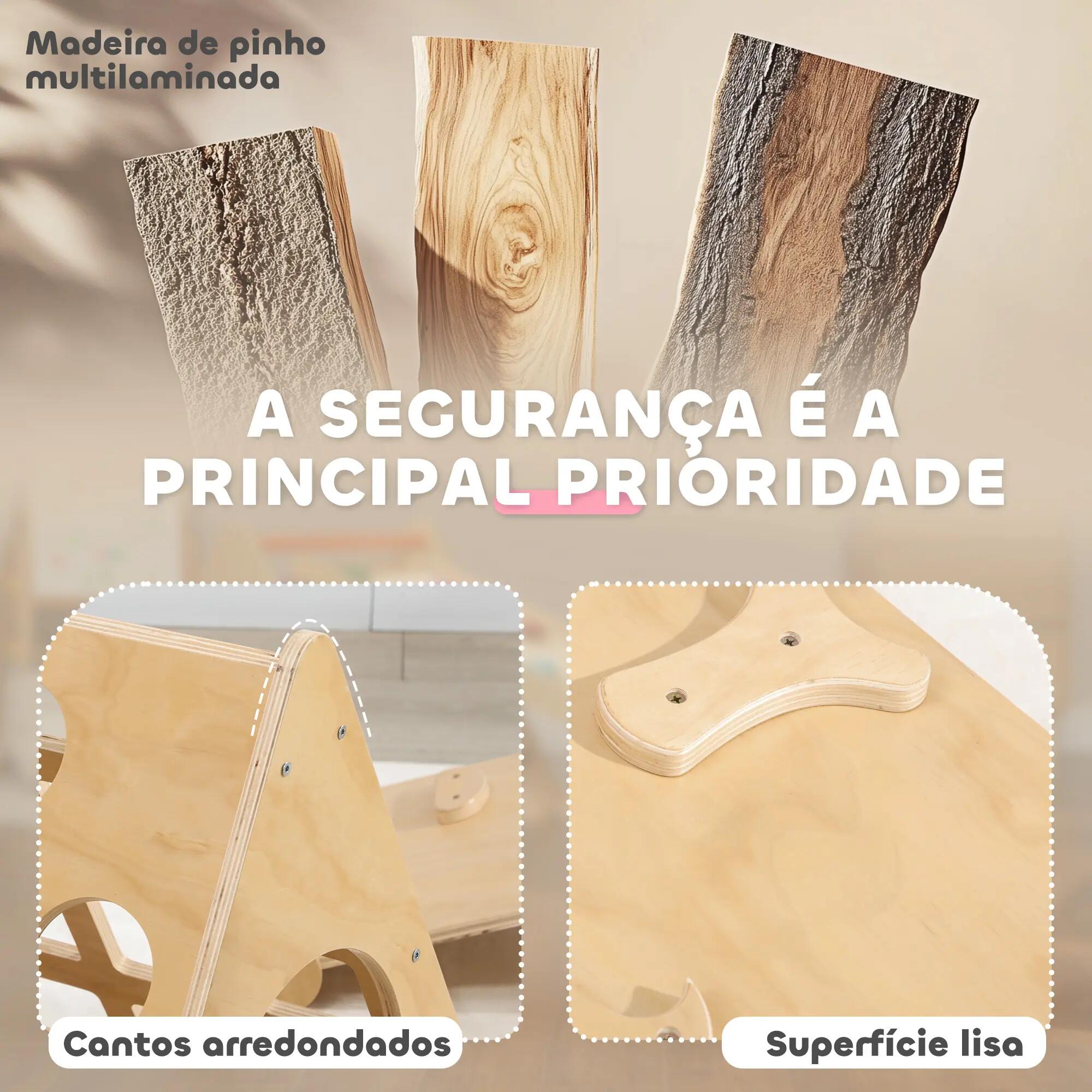 Jogo de aprendizagem 175x59,5x60 cm cor de madeira natural AIYAPLAY 7/10