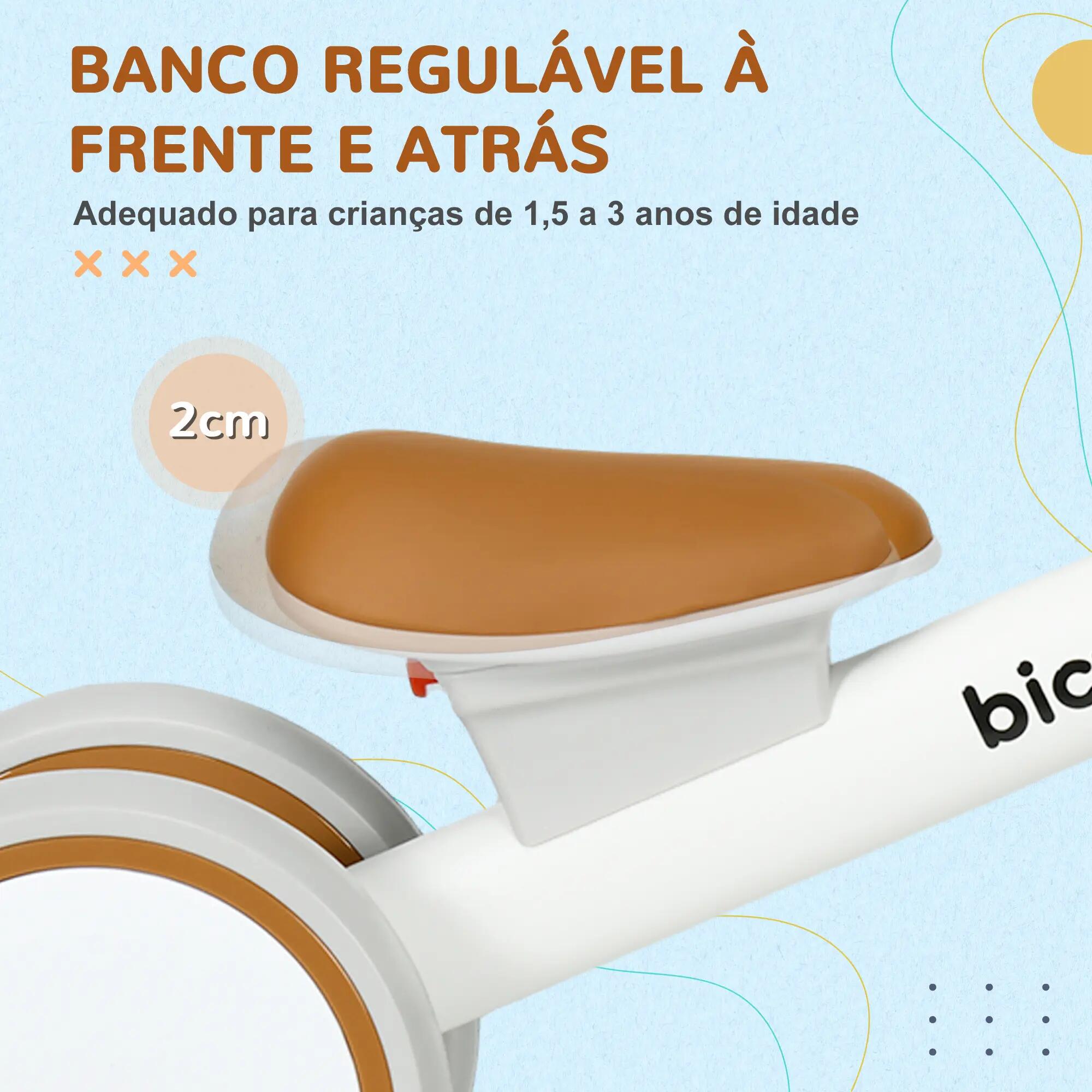 Bicicleta sem pedais 56x27x39 cm marrom AIYAPLAY 8/11