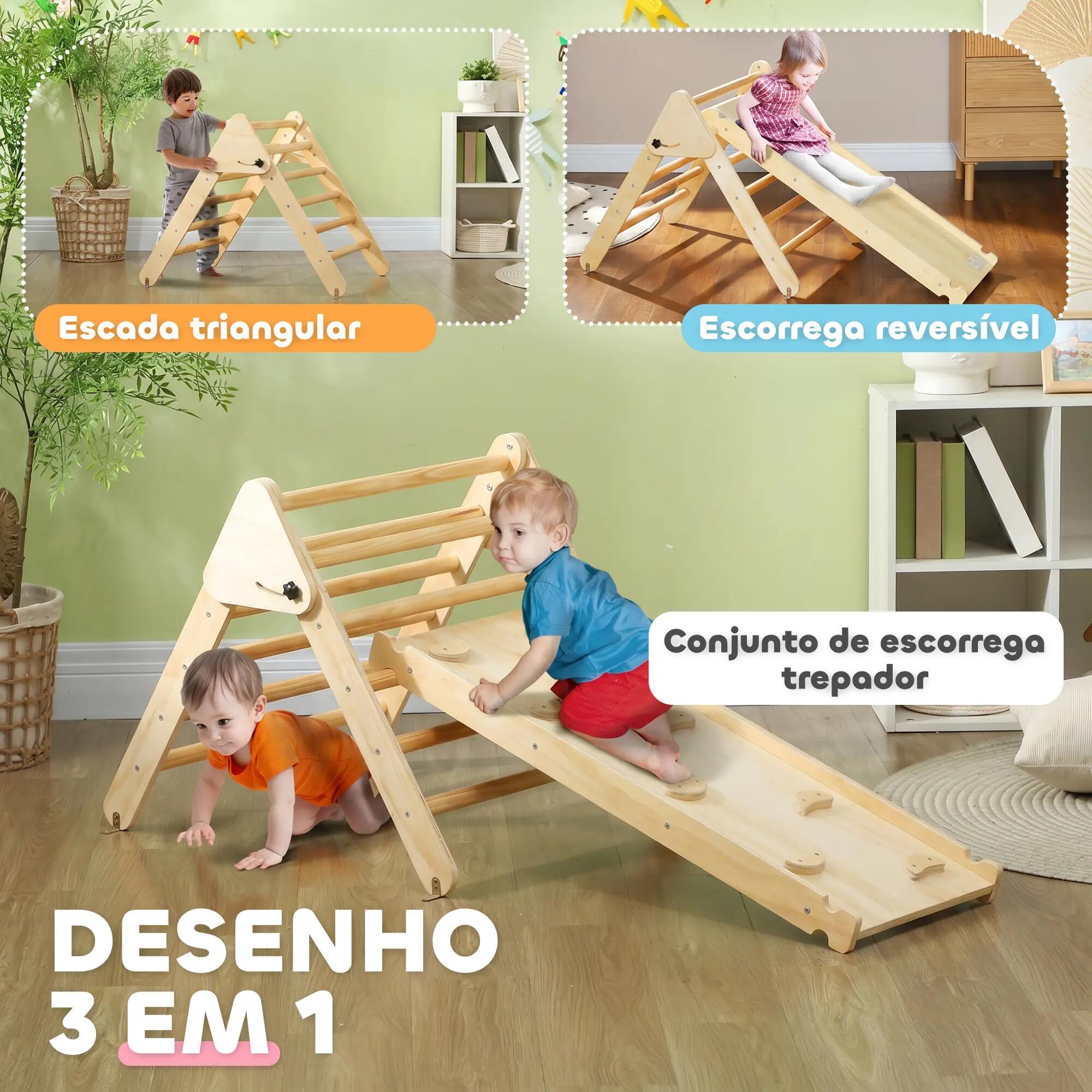 Jogo de aprendizagem 147x64,5x63 cm cor de madeira natural AIYAPLAY 7/11