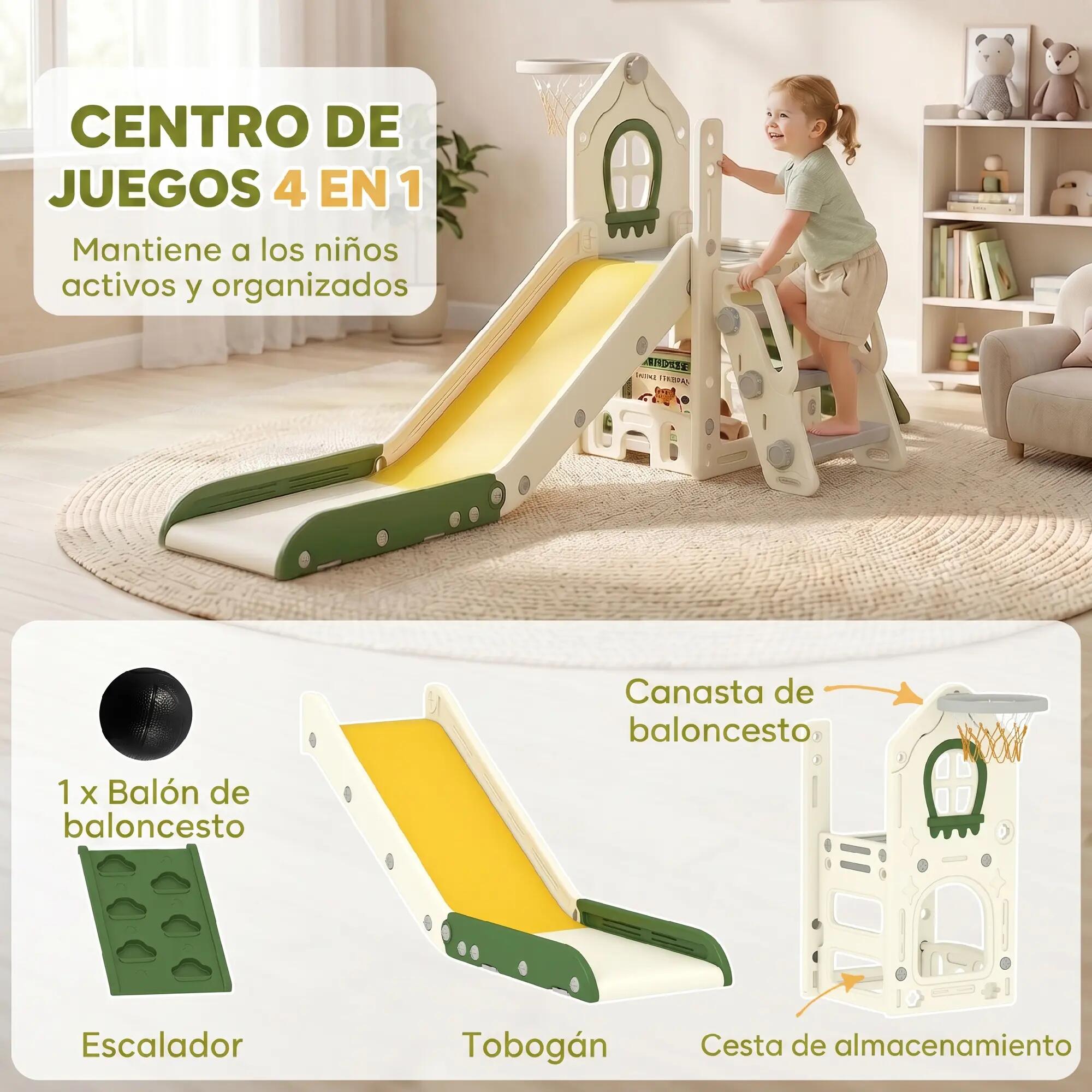 Escorrega infantil 191x100x84 cm creme AIYAPLAY 6/10