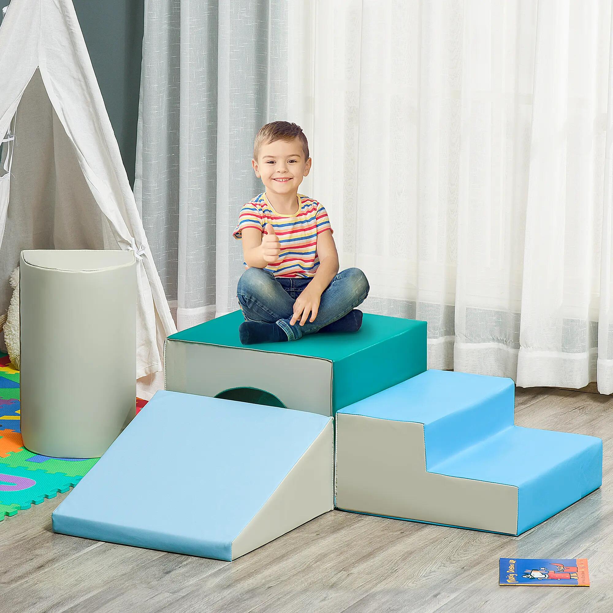 Set 4 Bloques Espuma HOMCOM 150x50x39 cm Multicolor 5/12