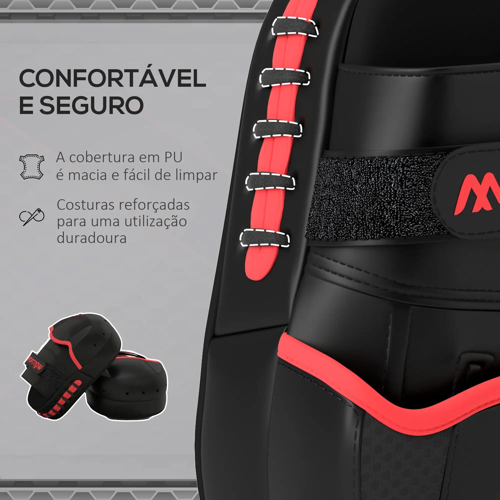 Manoplas de Boxeo SPORTNOW 24x19x4 cm Negro 8/10