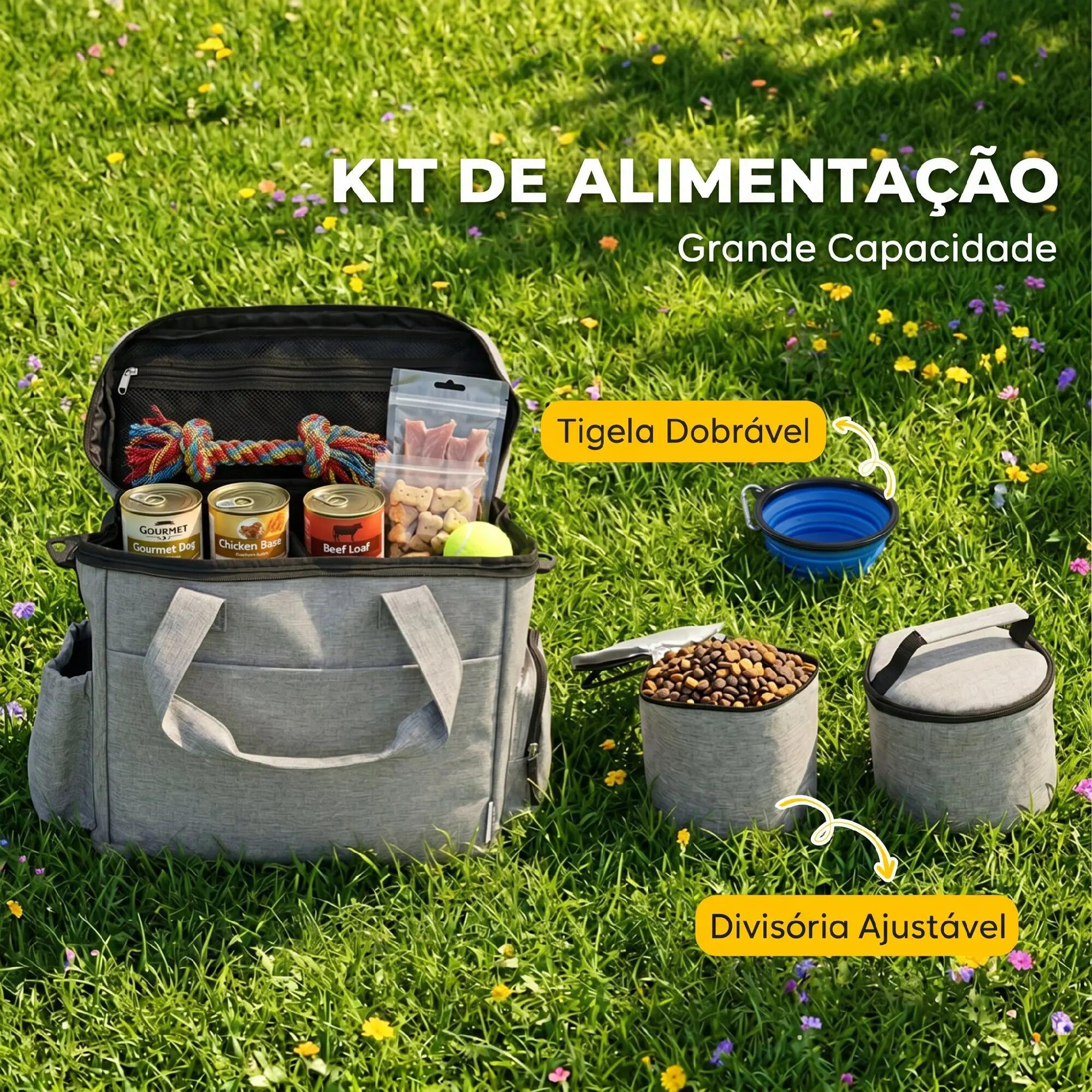 Bolsa de viagem para cães 38x17x35 cm cinzento claro PawHut 6/10
