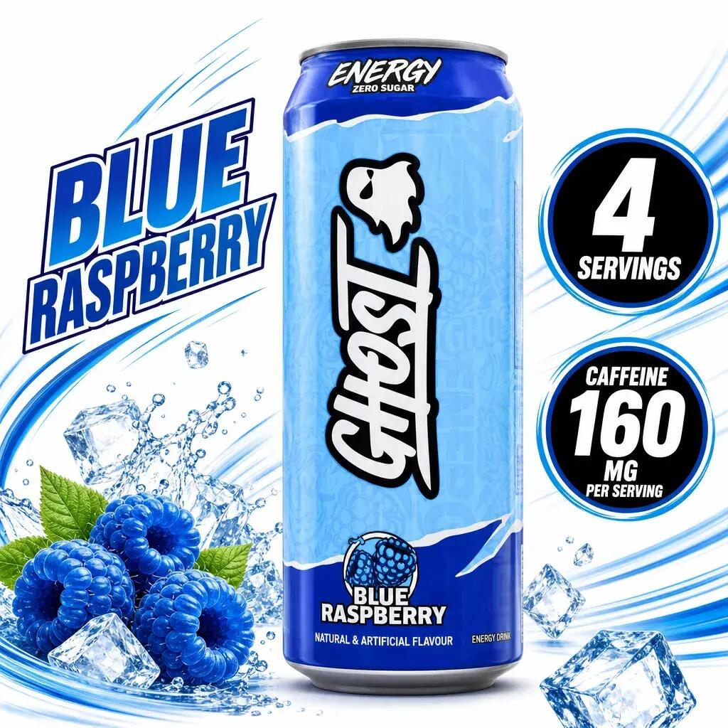 Ghost Energy 500ml x4 blue raspberry