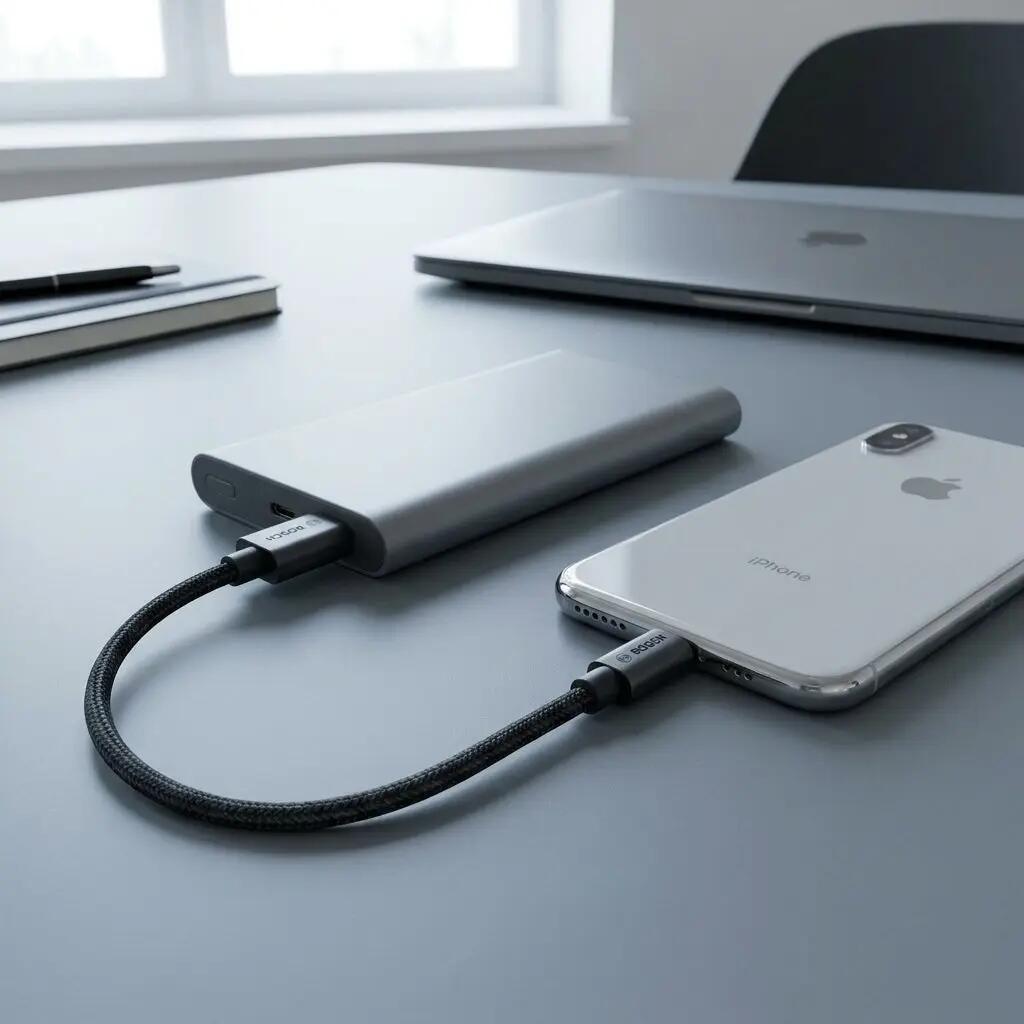 Câble de Chargement Bosch Micro USB A - Lightning IPhone (Système VAE de Bosch 2 3/3
