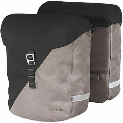 Racktime dubbele tas vida 2.0 carbon black stone grey 24l