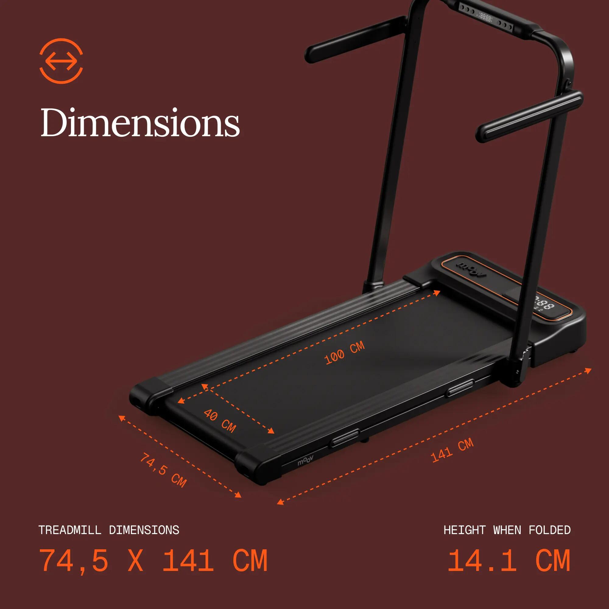 MOOV WALK Opvouwbare Loopband 1–8 km/u voor Thuis 3/6