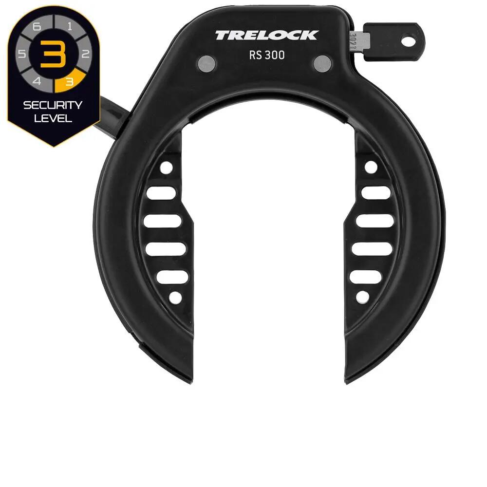 Trelock Rahmenschloss RS 300 AZ abziehb. Schlüssel ,schwarz, Flex Mount 3/3