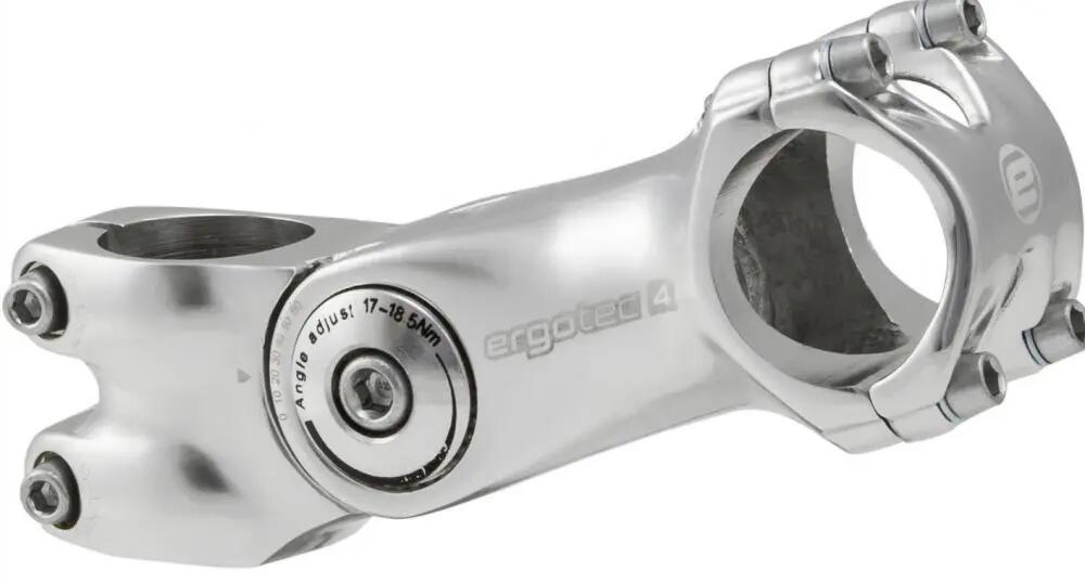 Ergotec 2-śrubowa łodyga ośmiornicy 125 mm, alu srebrna 3/3