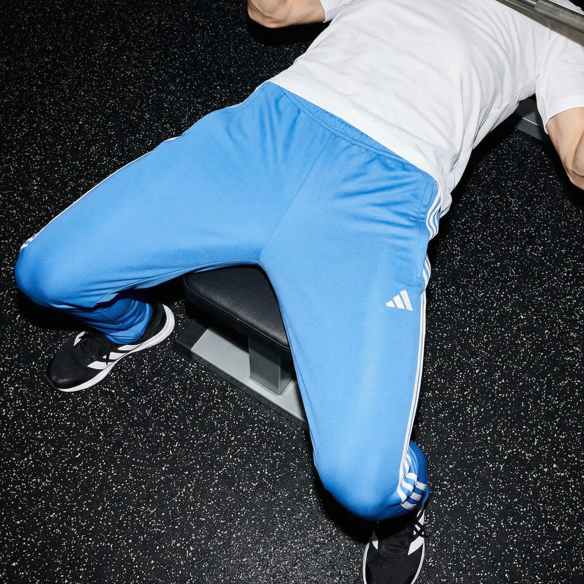 CALÇAS EM MALHA WORKOUT ESSENTIALS ALL-SET 3-STRIPES 7/7