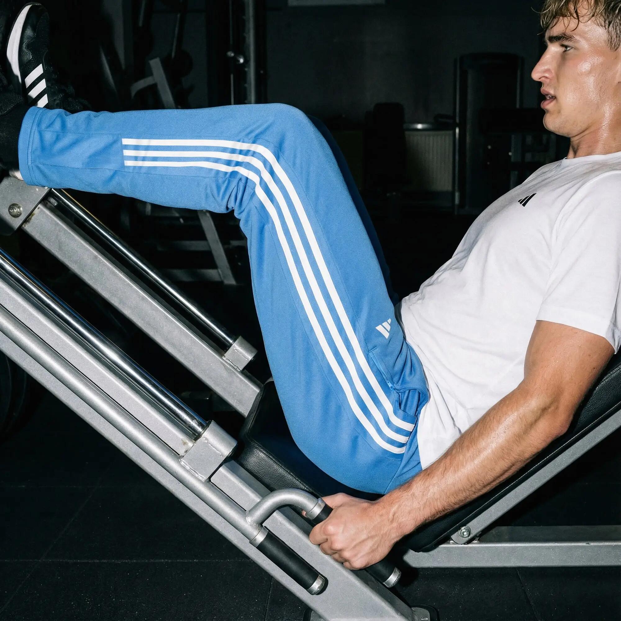 CALÇAS EM MALHA WORKOUT ESSENTIALS ALL-SET 3-STRIPES 6/7