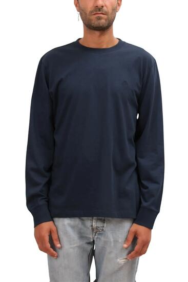 T-shirt manches longues - Sportswear - Homme - 100% coton, logo - Noir